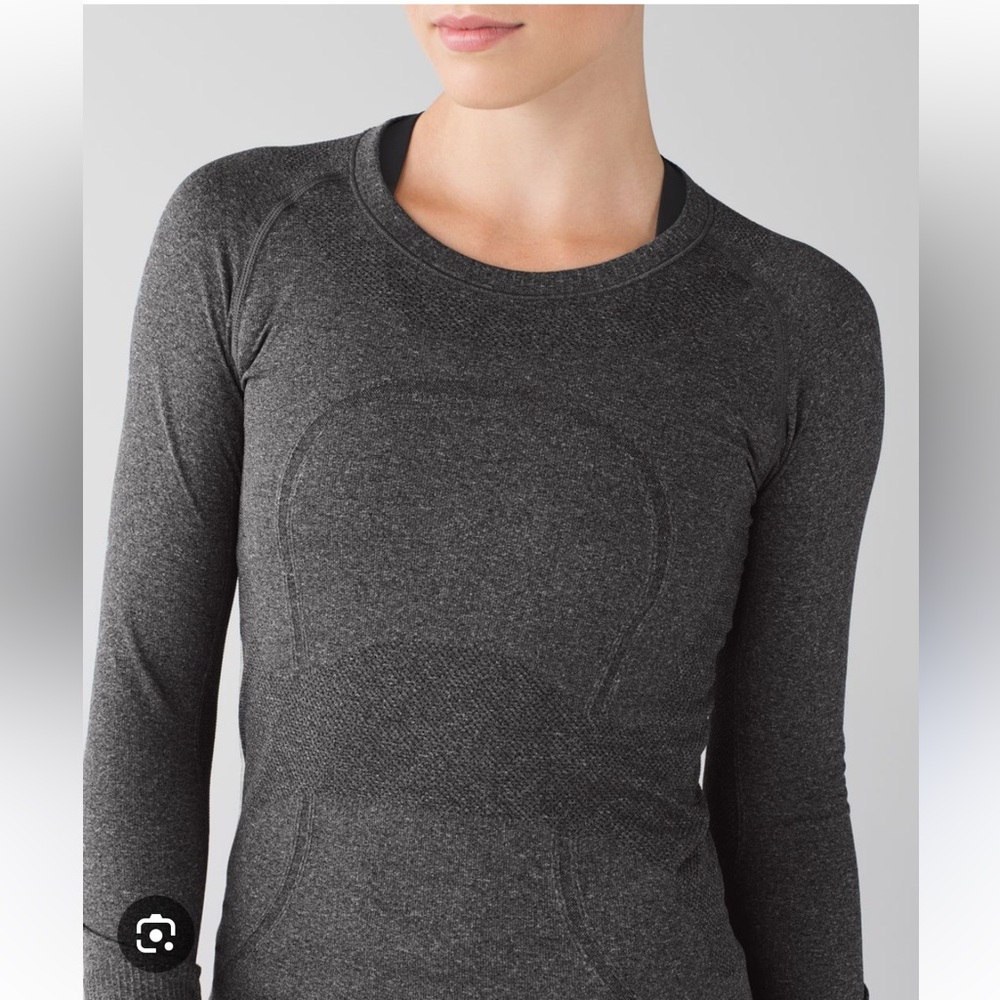 Lululemon Swiftly Tech Long Sleeve Crew; grey; size 4